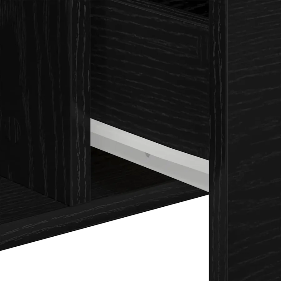 Buffet Chêne noir 100 x 36 x 60 cm Bois d'ingénierie - 9
