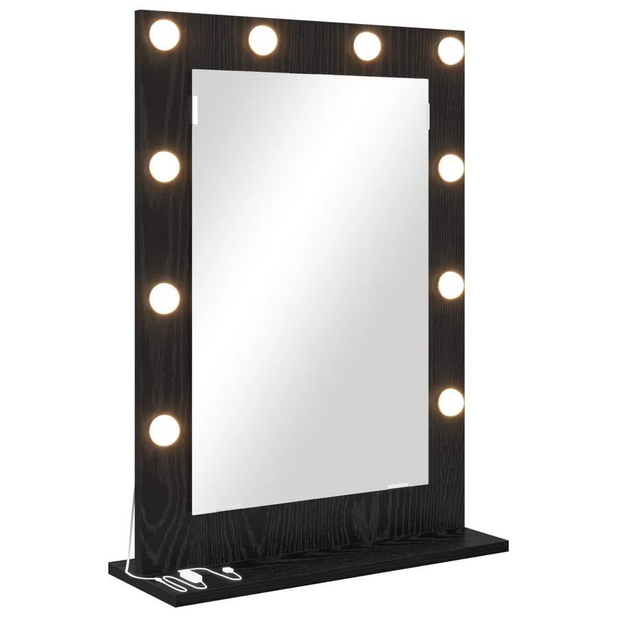 Miroir de vanité Rectangulaire Chêne noir 70 x 50 x 18 cm - 2