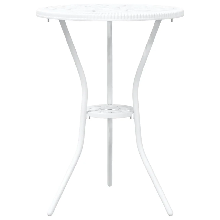 Ensemble bistro de jardin 3 pcs Blanc Aluminium - 5