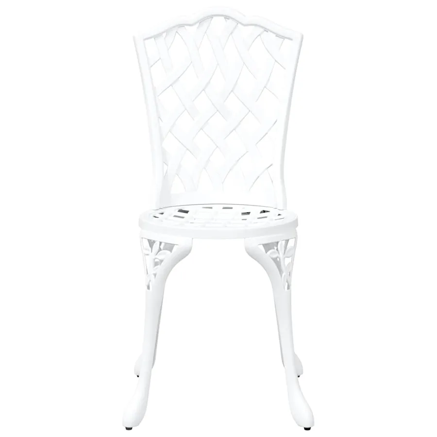 Ensemble bistro de jardin 3 pcs Blanc Aluminium - 7