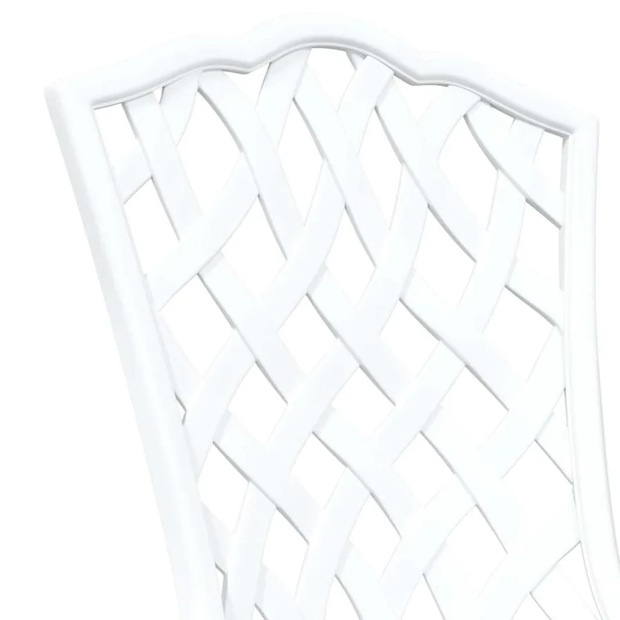Ensemble bistro de jardin 3 pcs Blanc Aluminium - 9