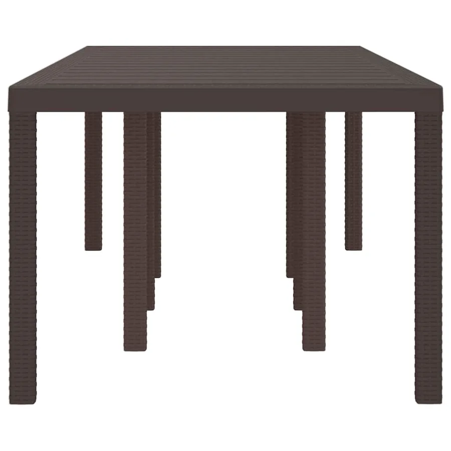 Table de Jardin Marron 250 x 100 x 73 cm polyrotin - 5