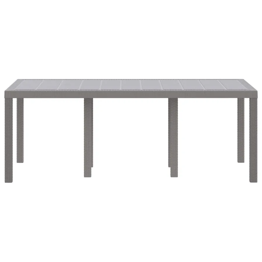 Table de Jardin Gris clair 200 x 100 x 73 cm polyrotin - 4