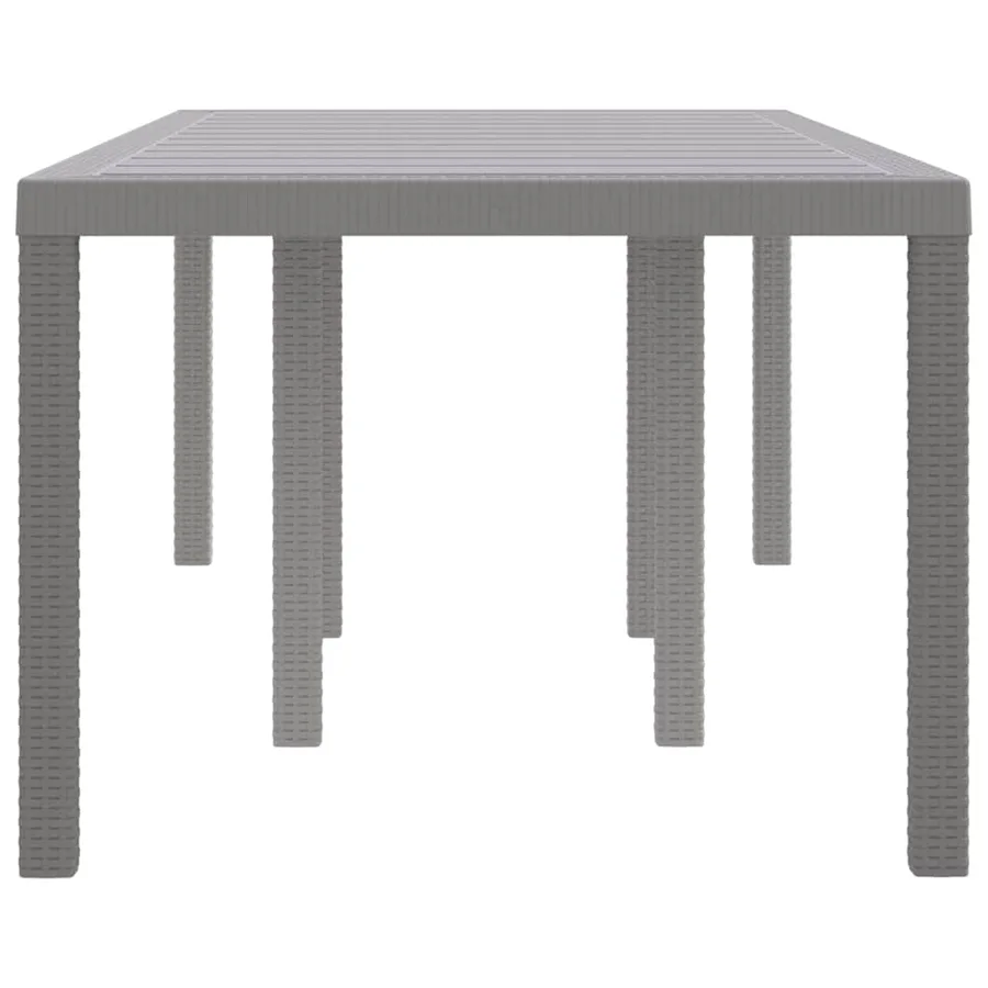 Table de Jardin Gris clair 200 x 100 x 73 cm polyrotin - 5