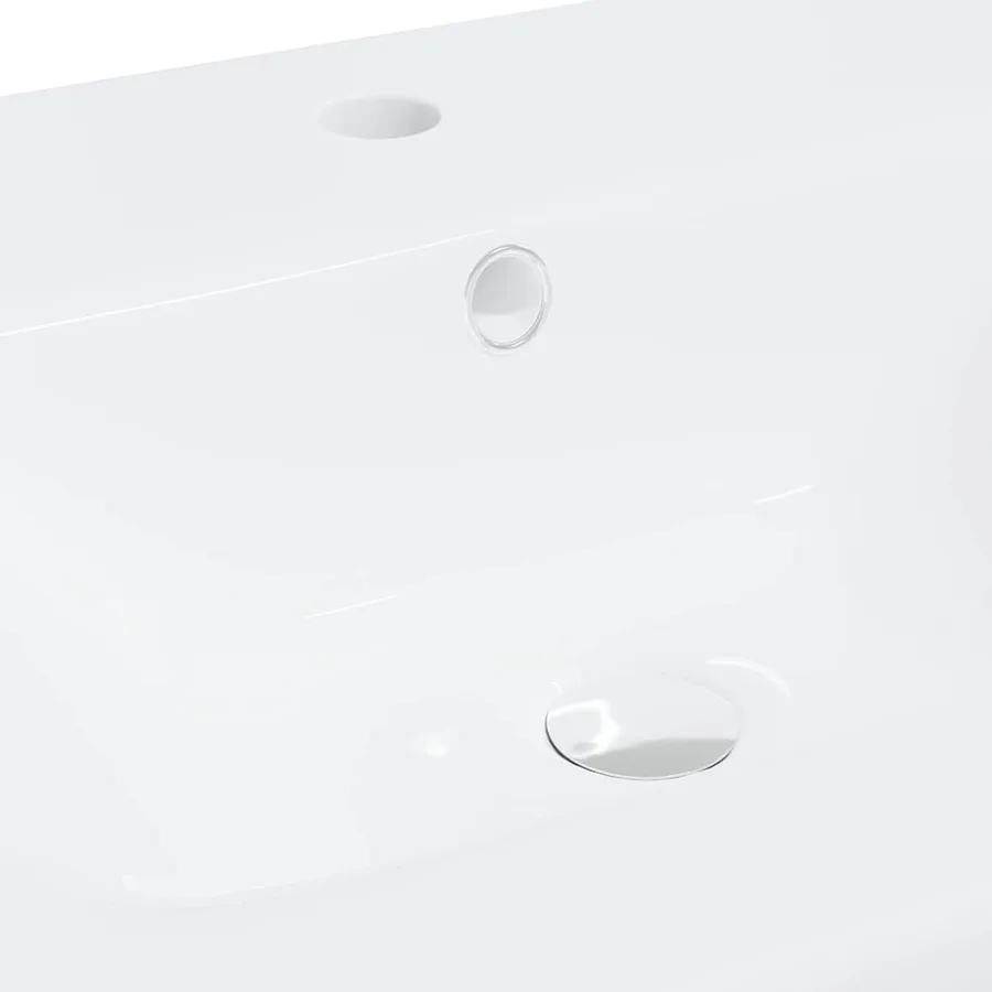 Meuble de Lavabo de Salle de Bain Chêne noir 80 x 39 x 62 cm - 14
