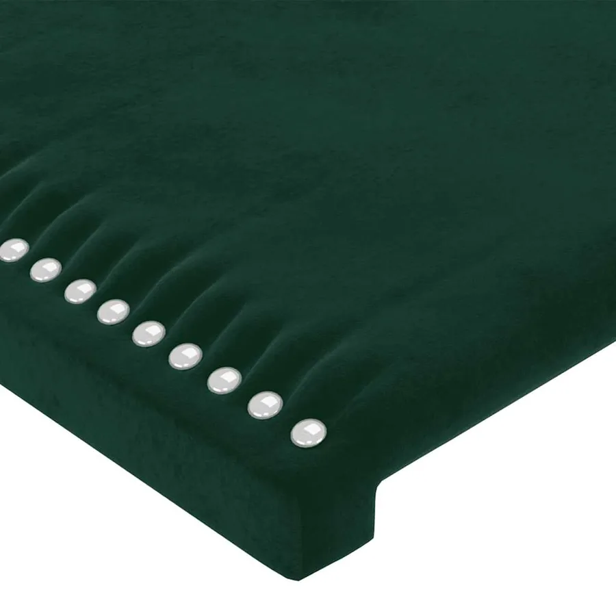 Tête de lit à LED Vert foncé 183x16x118/128 cm Velours - 5