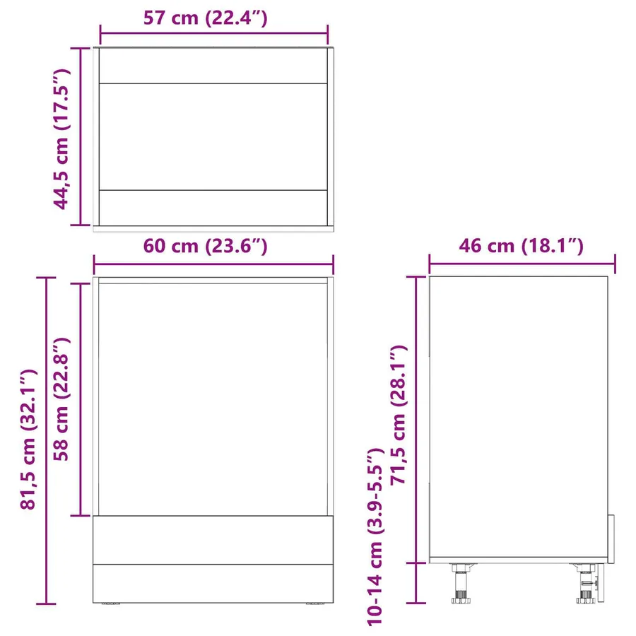Armoire suspendue avec stockage Bois ancien 60 x 46 x 81,5 cm - 12
