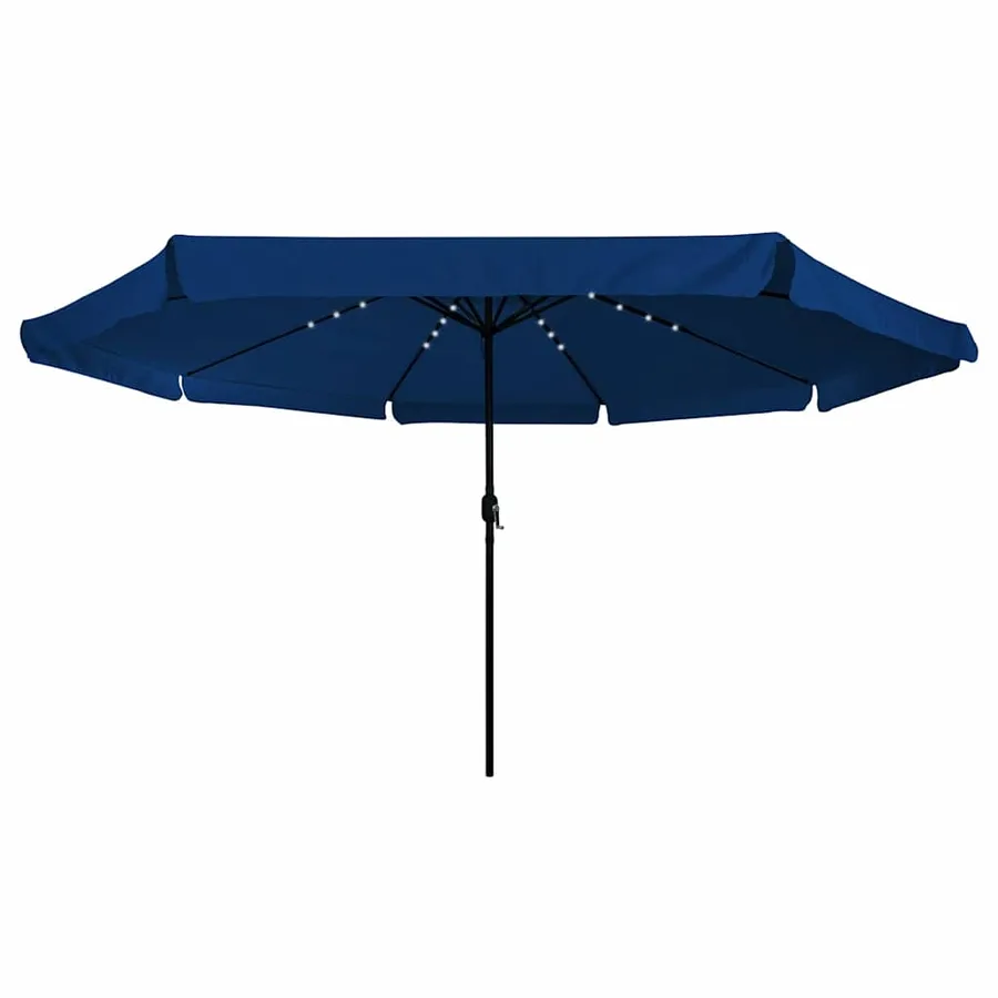 Parasol de jardin 395 x 395 x 245 cm Polyester Rond Azur - 3