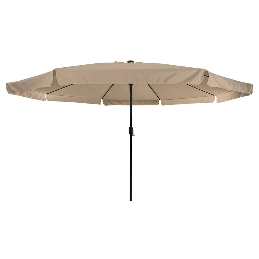 Parasol de jardin Taupe 395 x 395 x 245 cm Polyester - 4