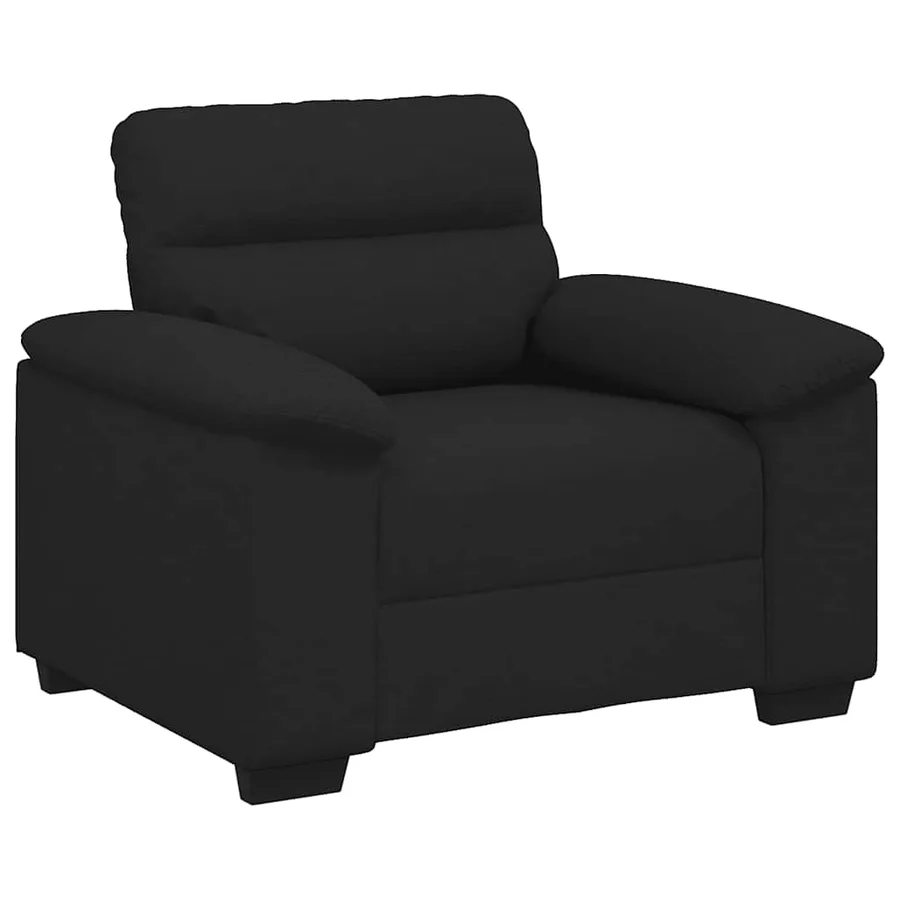 Fauteuil noir 100x81x84 cm tissu - 2