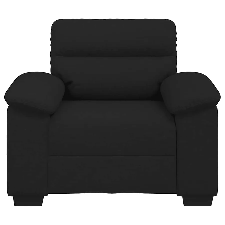 Fauteuil noir 100x81x84 cm tissu - 4