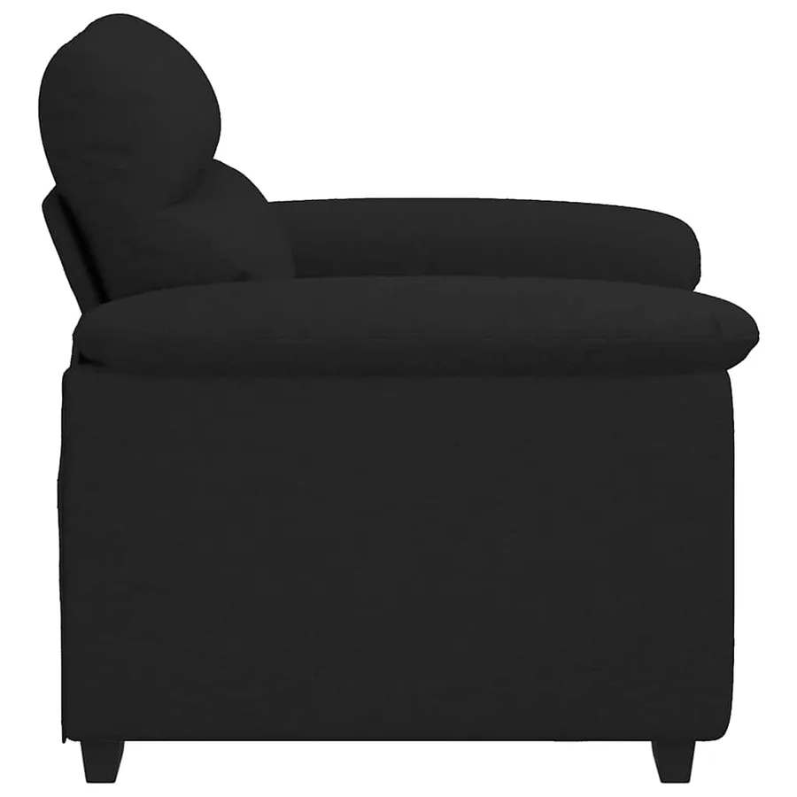 Fauteuil noir 100x81x84 cm tissu - 5