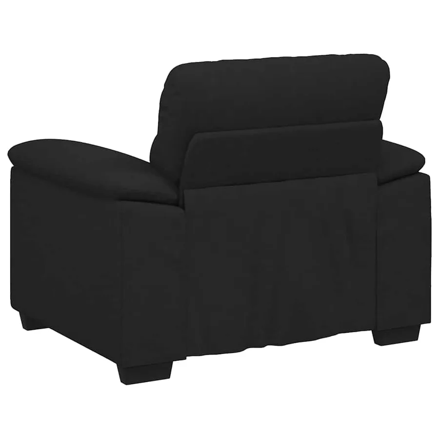Fauteuil noir 100x81x84 cm tissu - 6
