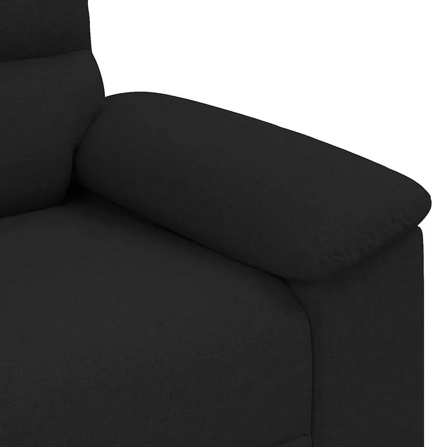 Fauteuil noir 100x81x84 cm tissu - 7