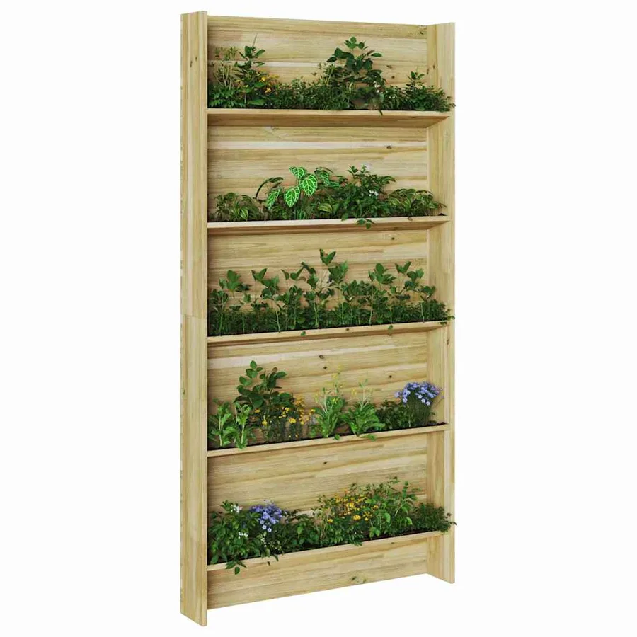 Étagères pour plantes Marron 90 x 15 x 180 cm Pinède imprégnée - 3