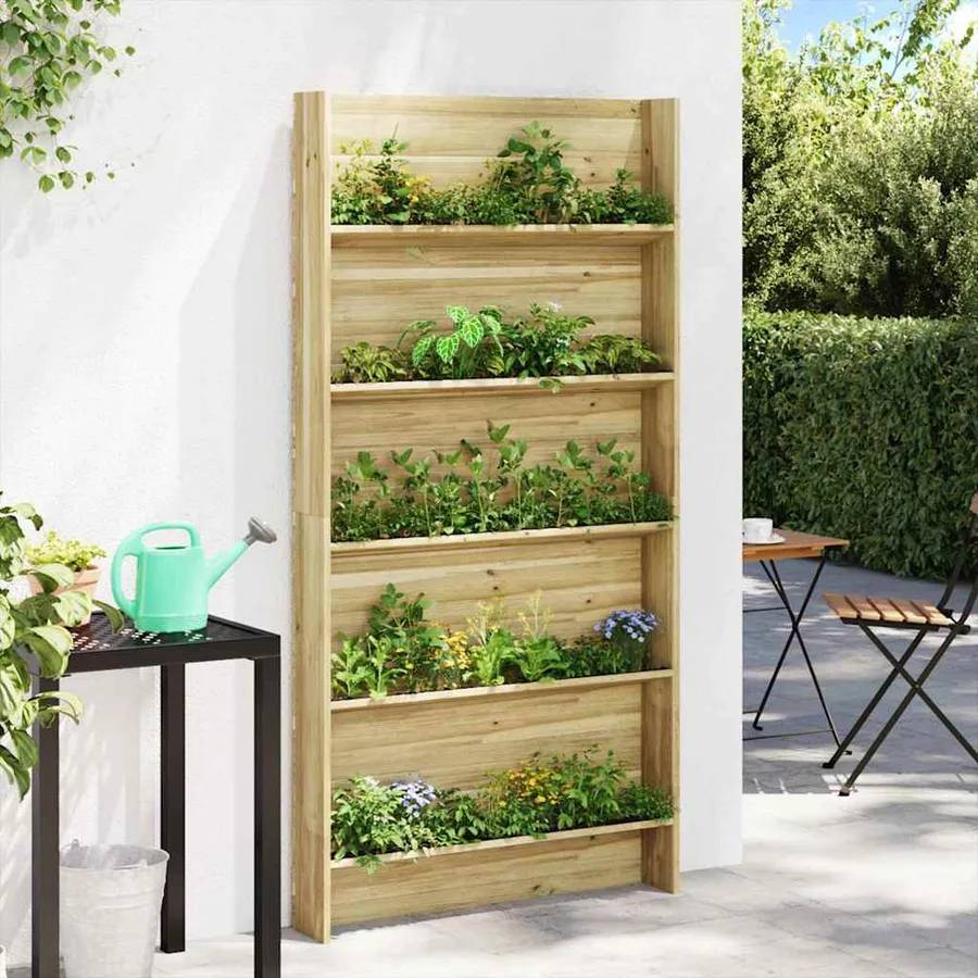 Étagères pour plantes Marron 90 x 15 x 180 cm Pinède imprégnée - 4