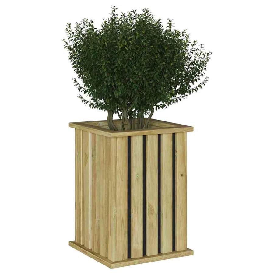 Caisses de plantation Marron 33 x 33 x 45 cm Pinède imprégnée - 3