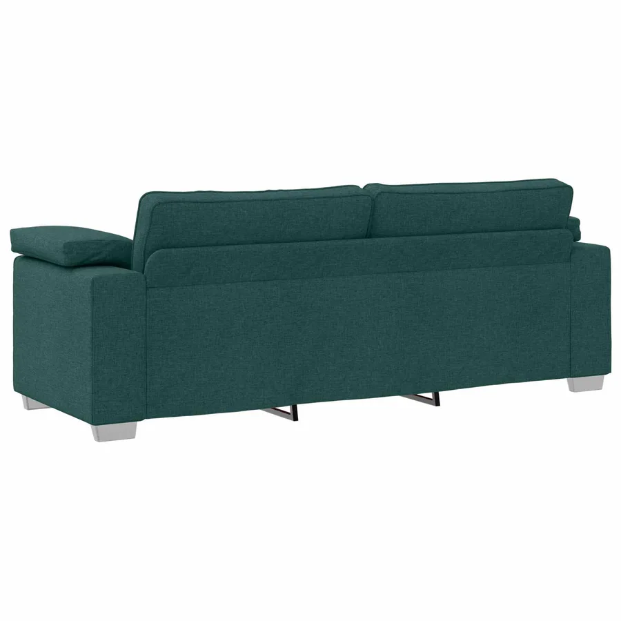 Canapé 2 pcs Vert foncé 219 x 80 x 82 cm tissu - 7