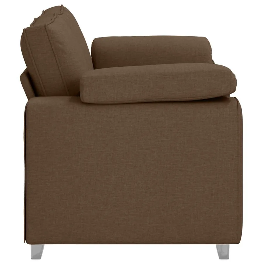 Canapé deux places Marron 160 cm tissu - 6