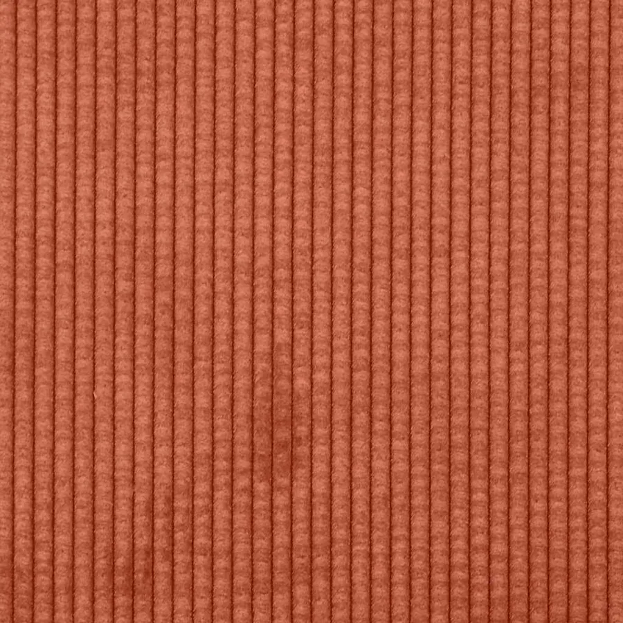 Canapé deux places rouge orangé 160x77x82 cm en tissu velours côtelé - 8