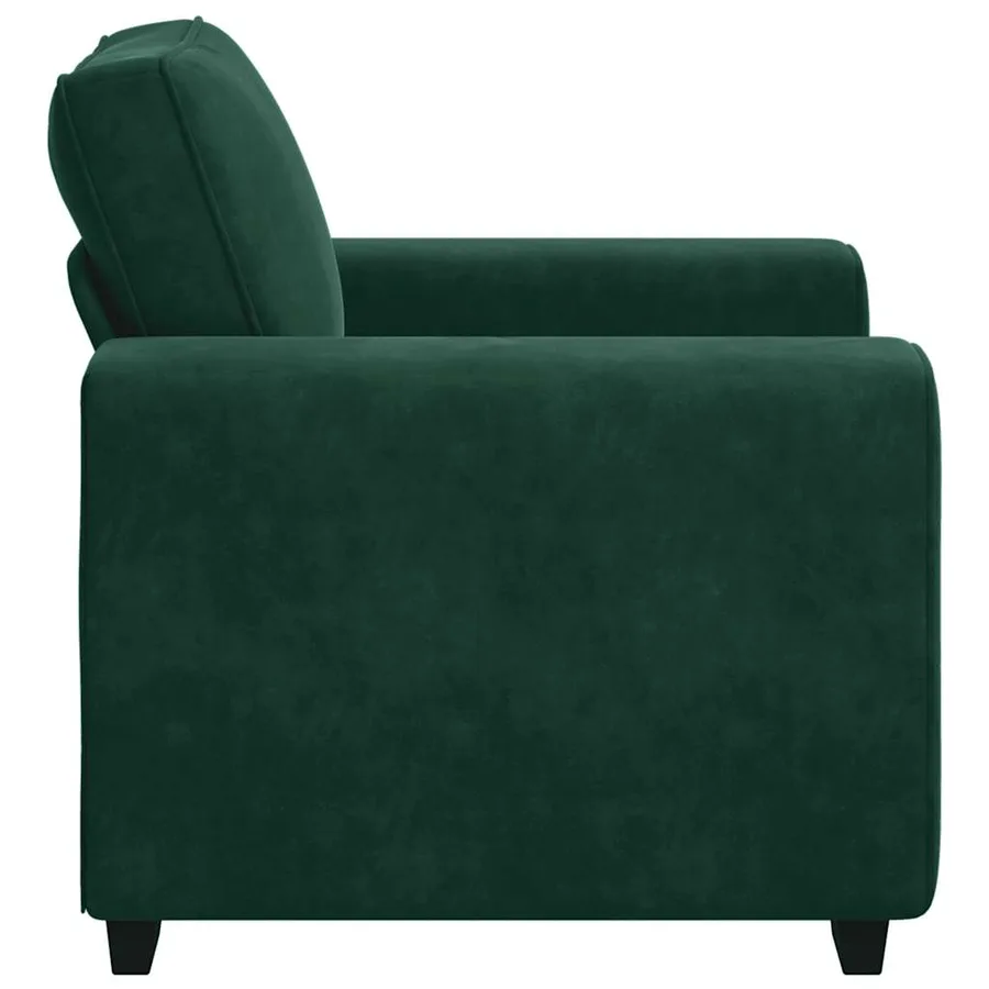 Fauteuil canapé vert foncé 100x77x82 cm velours - 5