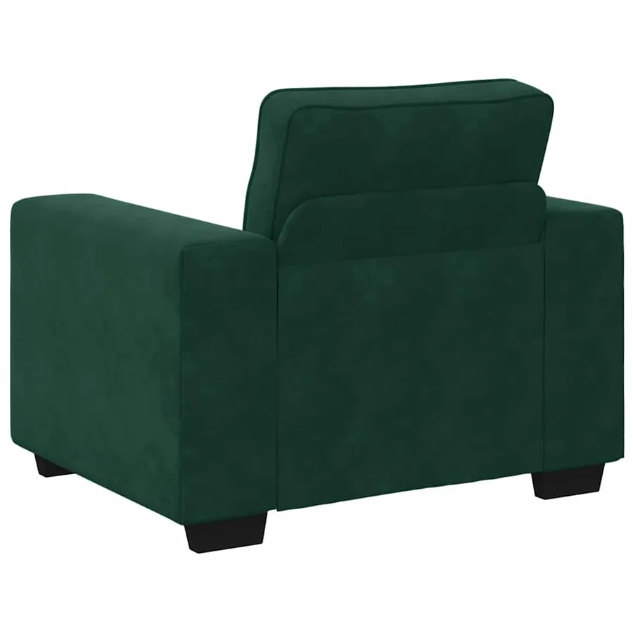 Fauteuil canapé vert foncé 100x77x82 cm velours - 6