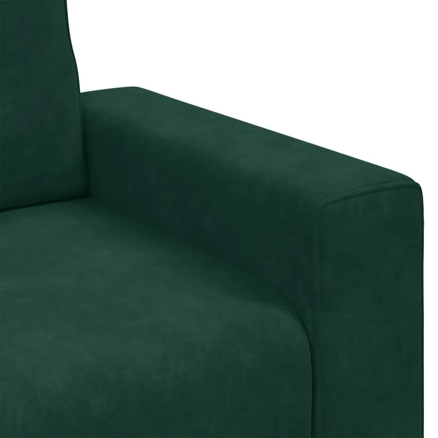 Fauteuil canapé vert foncé 100x77x82 cm velours - 7