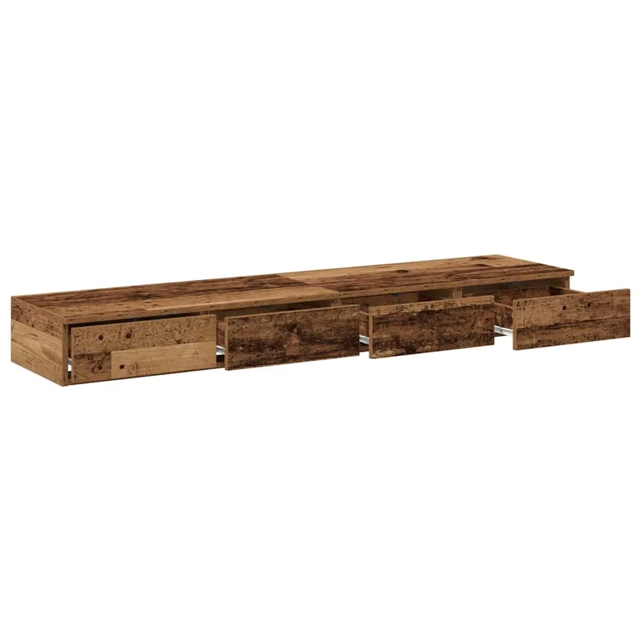 Tiroirs de lit avec tiroir Bois ancien 140 x 36,5 x 16,5 cm - 5