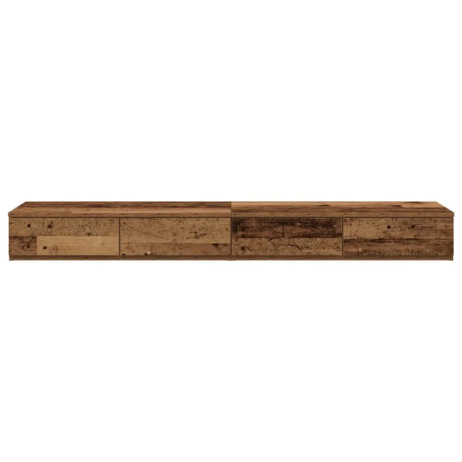 Tiroirs de lit avec tiroir Bois ancien 140 x 36,5 x 16,5 cm - 6