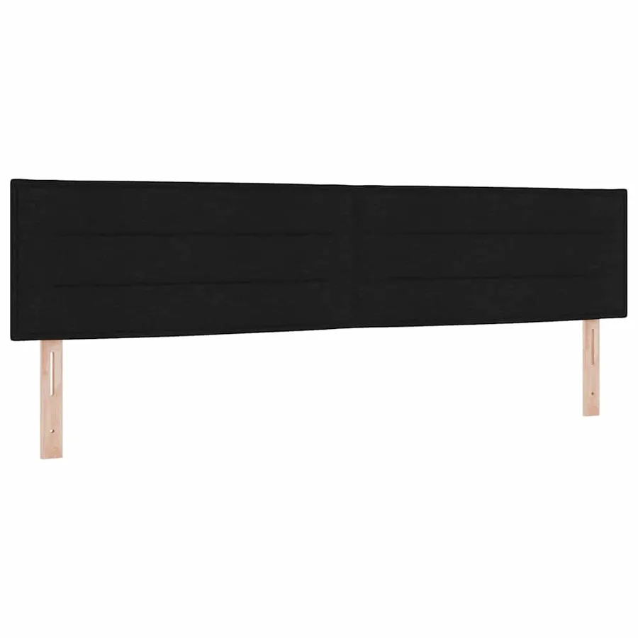 Tête de lit Noir 200 cm tissu - 2