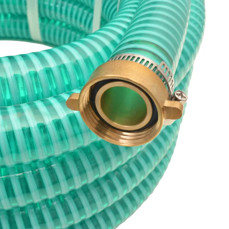 Tuyau d'aspiration avec raccords en laiton 4 m 25 mm Vert - 2