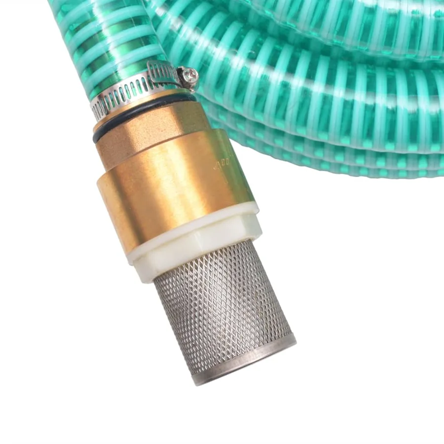 Tuyau d'aspiration avec raccords en laiton 4 m 25 mm Vert - 4
