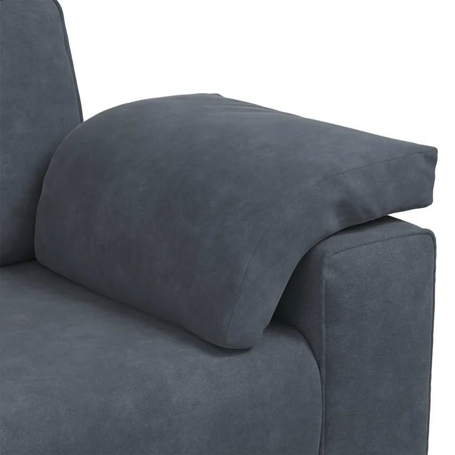 Ensemble de canapés 3 pcs avec coussins Gris foncé Velours - 10