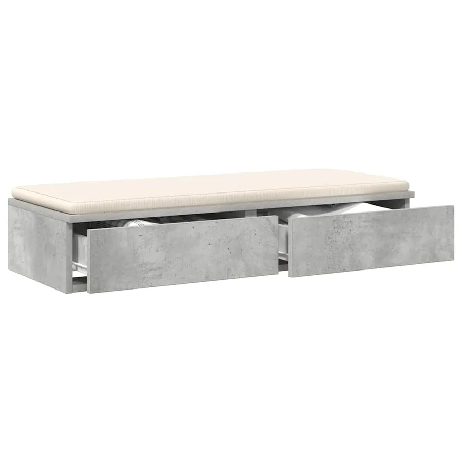 Tiroirs de lit Gris béton 75 x 36,5 x 16,5 cm Bois d'ingénierie - 3