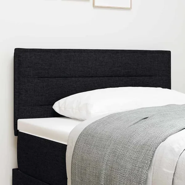 Tête de lit LED avec bandes LED Noir 80 cm tissu