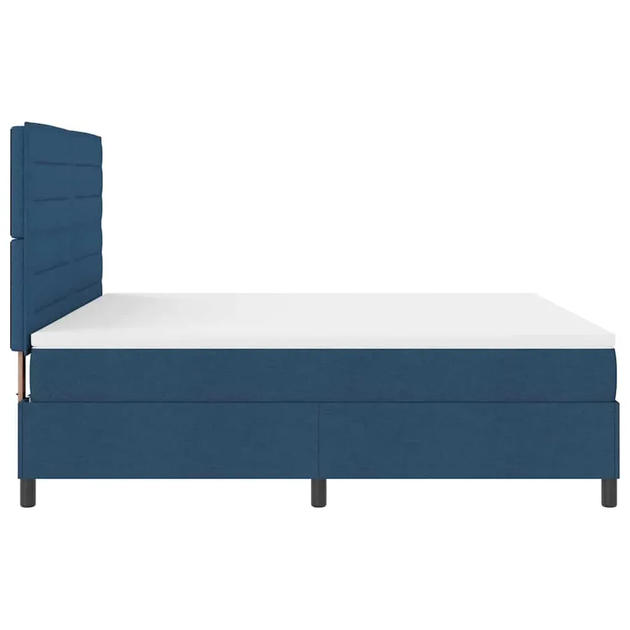 Lit à ressorts avec matelas avec LED Bleu 180 x 200 cm tissu - 9