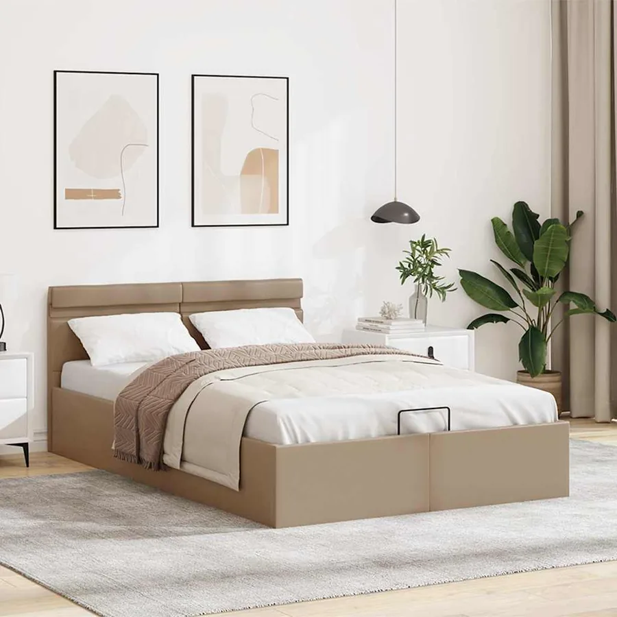 Cadre de lit à rangement hydraulique sans matelas 140x200 cm - 4
