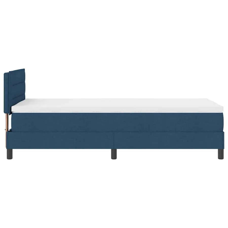 Lit à ressorts avec matelas avec LED Bleu 90 x 200 cm tissu - 9