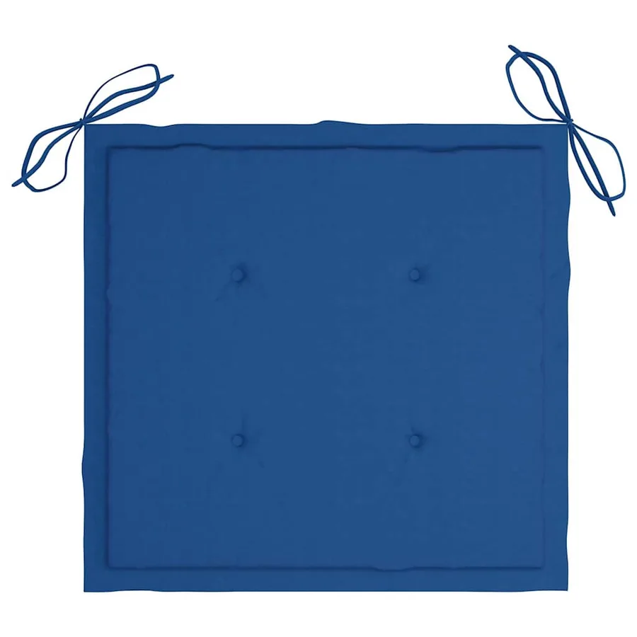 Chaises pliables de jardin avec coussins lot de 8 Teck solide - 9