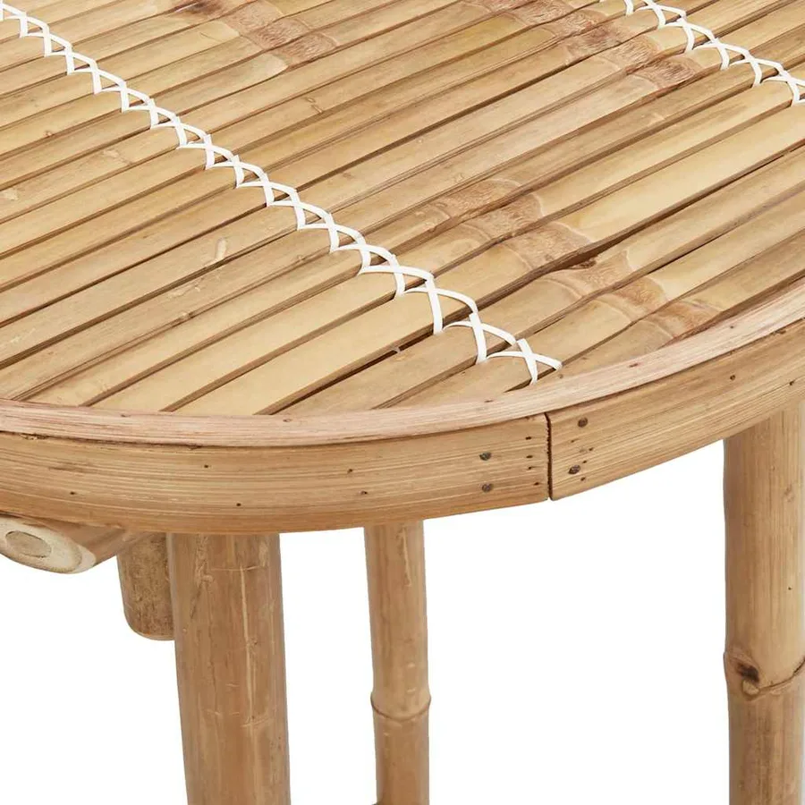 Ensemble de bar d'extérieur pliable en bambou 3 pcs - 10