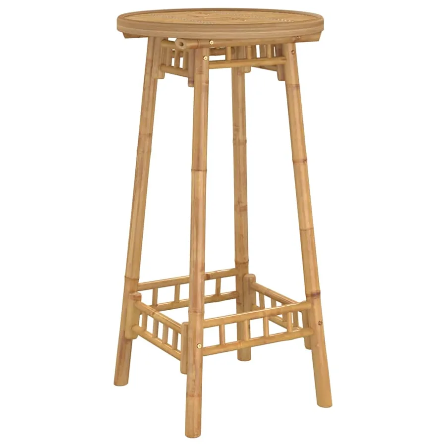 Ensemble de bar d'extérieur pliable en bambou 3 pcs - 6