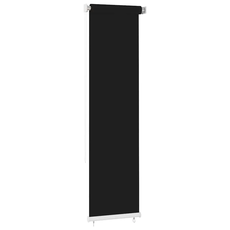 Store roulant d'extérieur 65 (l) x 230 (H) cm HDPE noir - 2