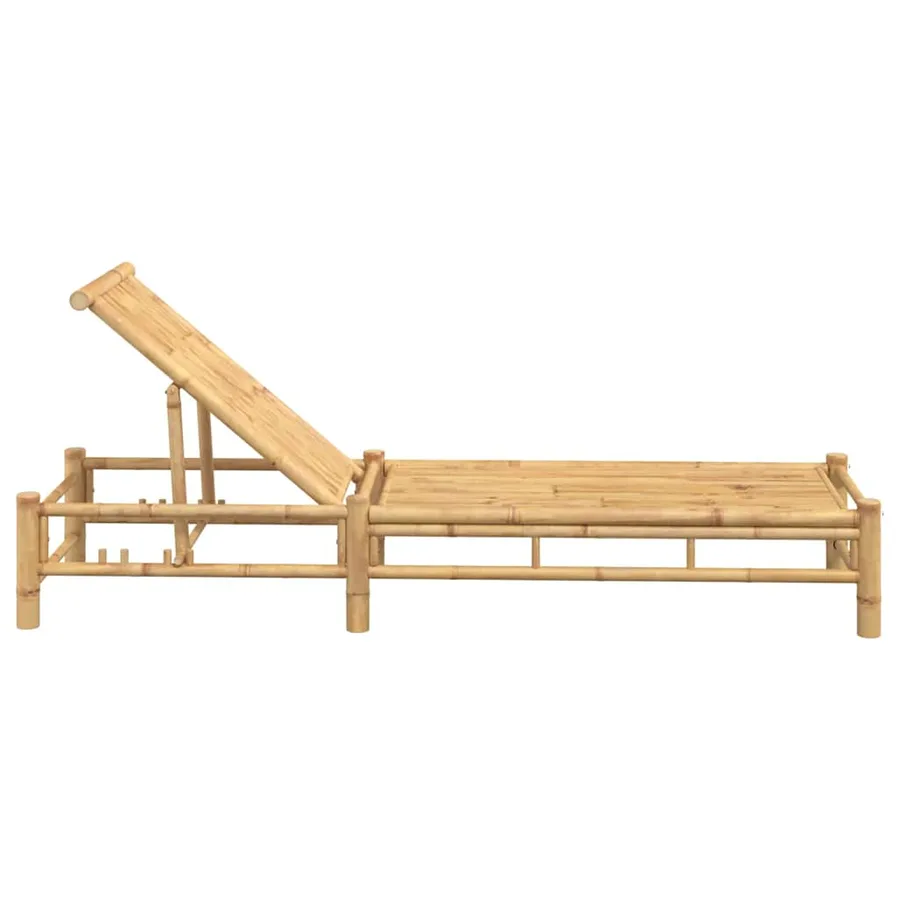 Chaise longue 55x199x30 cm bambou - 5