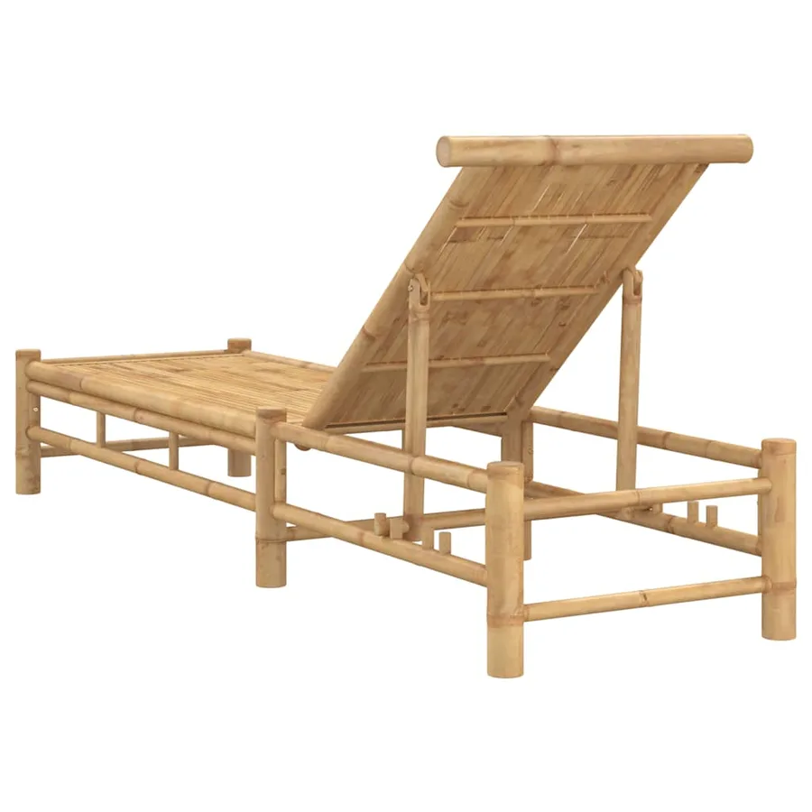 Chaise longue 55x199x30 cm bambou - 6