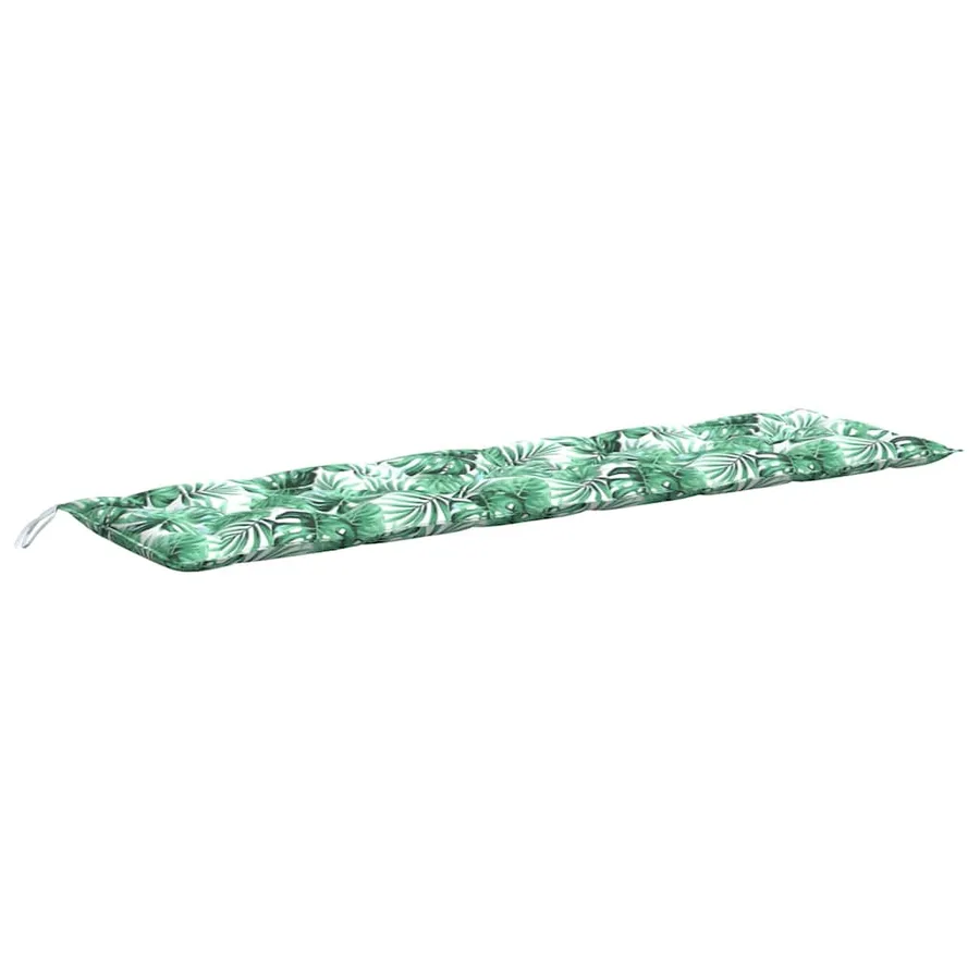 Coussin de banc de jardin motif de feuilles 180x50x7 cm - 2