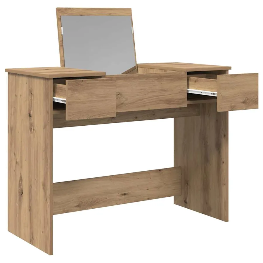 Table de cosmétiques Chêne artisanal 100 x 45 x 76 cm - 6