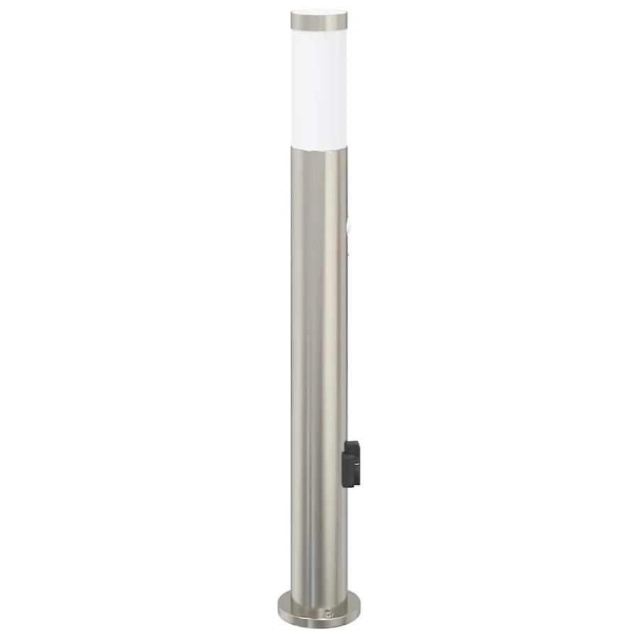 Borne lumineuse avec détecteur et prise 80 cm acier inoxydable IP44 - 4