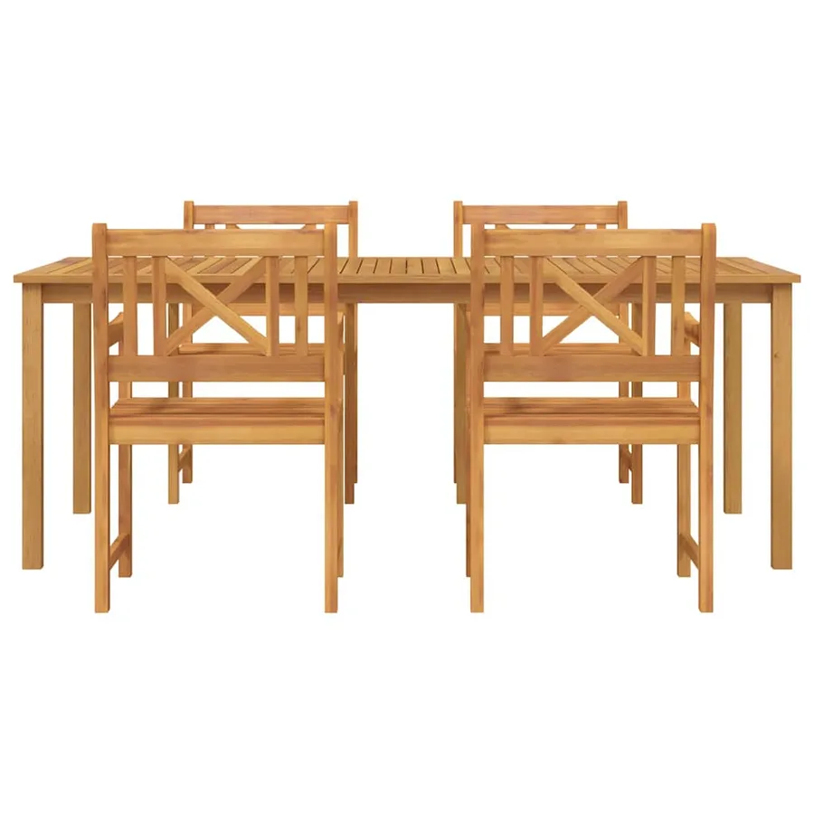 Ensemble de salle à manger pour jardin 5 pcs Marron - 7