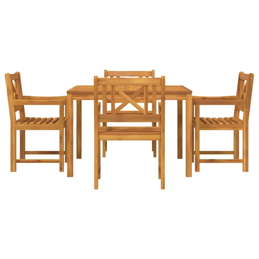 Ensemble de salle à manger pour jardin 5 pcs Marron - 7