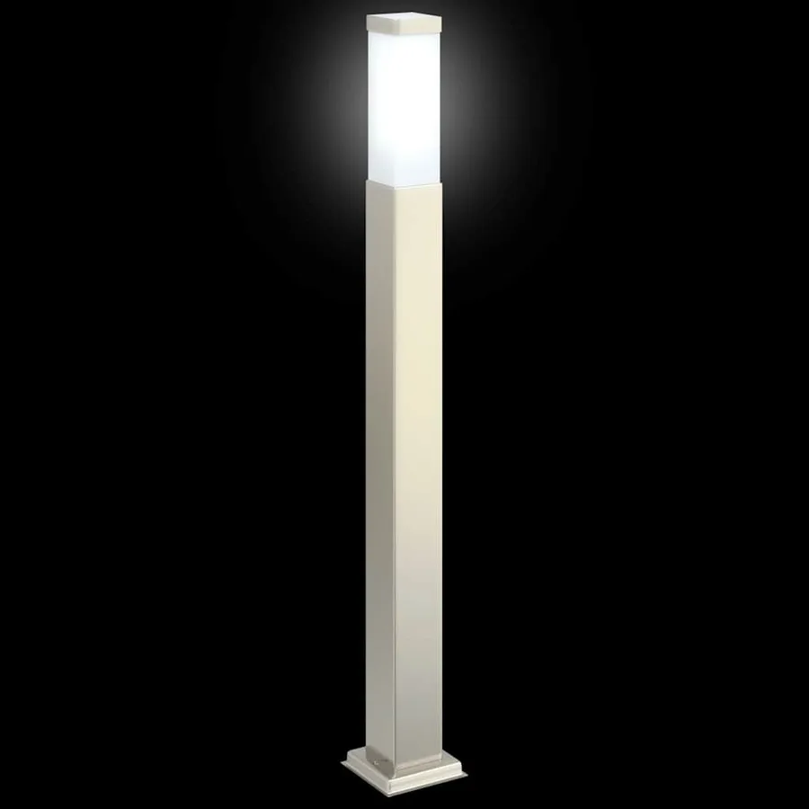 Bornes lumineuses lot de 3 80 cm acier inoxydable IP44 - 5